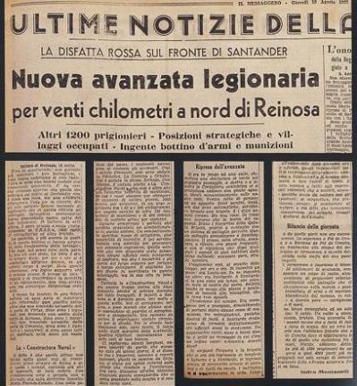 Un articolo di Indro Montanelli sulla guerra civile in Spagna Un articolo di Indro Montanelli sulla guerra civile in Spagna